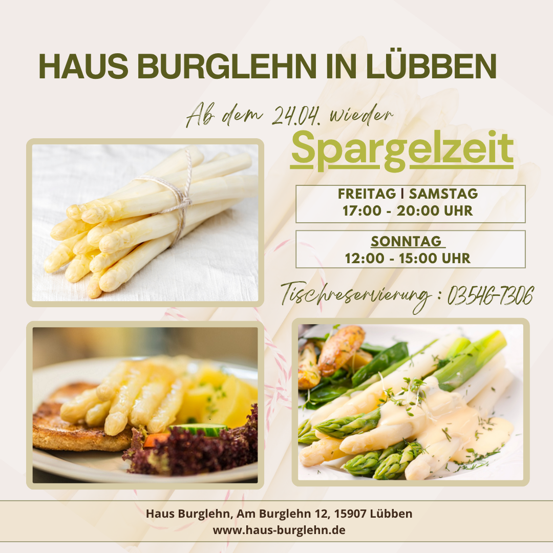 Spargelzeit ab dem 24.04 wieder